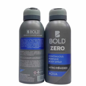 BOLD ZERO CONTINUOUS PERFUME BODY SPRAY NITRO POWERED AQUA 120ML