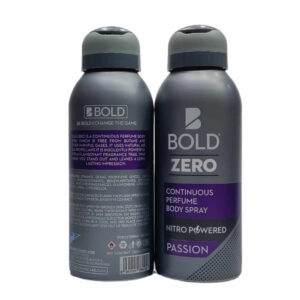 BOLD ZERO CONTINUOUS PERFUME BODY SPRAY NITRO POWERED PASSION 120ML