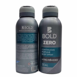 BOLD ZERO CONTINUOUS PERFUME BODY SPRAY NITRO POWERED ZEAL 120ML