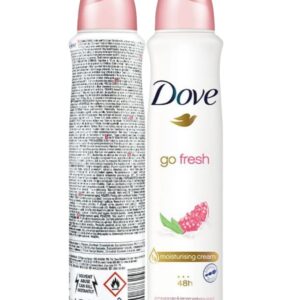 DOVE GO FRESH 48H POMEGRANATE & LEMON VERBENA SCENT 0% ALCOHOL ANTI-PERSPIRANT 250ML