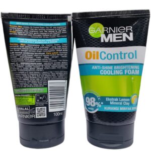 GARNIER MEN OIL CONTROL ANTI SHINE BRIGHTENING COOLIN FOAM 98% FW 100ML