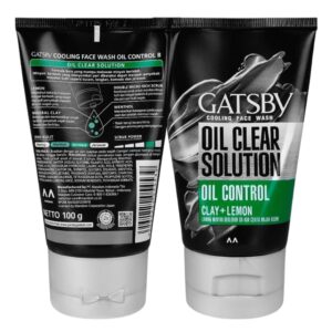 GATSBY MEN OIL CLEAR SOLUTION OIL CONTROL CLAY+LEMON FW 100G