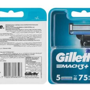 GILLETTE MACH 3 PLUS CARTRIDGES 5s PACK