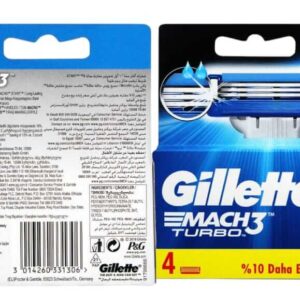 GILLETTE MACH 3 TURBO CARTRIDGES 4s PACK