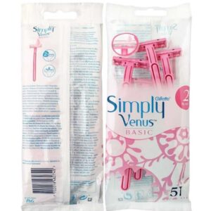 GILLETTE SIMPLY VENUS BASIC RAZOR 5s (POUCH)