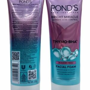 PONDS BRIGHT MIRACLE ULTIMATE ACNE CONTROL THYMO-BHA FACIAL FOAM 100G