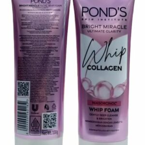 PONDS BRIGHT MIRACLE ULTIMATE CLARITY WHIP COLLAGEN NIASORCINAL WHIP FOAM 100G