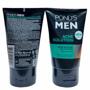 PONDS MEN ACNE SOLUTION ACNE DEFENSE+OIL FIGHTER FACIAL FOAM FW 100G