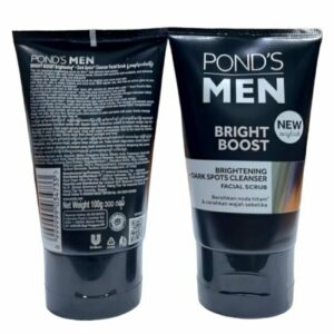 PONDS MEN BRIGHT BOOST BRIGHTENING+DARK SPOTS CLEANSER FACIAL SCRUB FW 100G